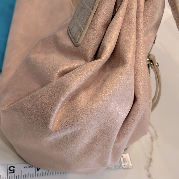 Pritzi Pink Blush Handbag. Has with a slight sparkle & Studs & Rhinestone - Picture 12 of 15